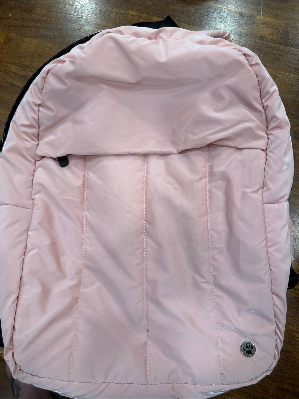 BearPaw Light Pink Puffer Backpack